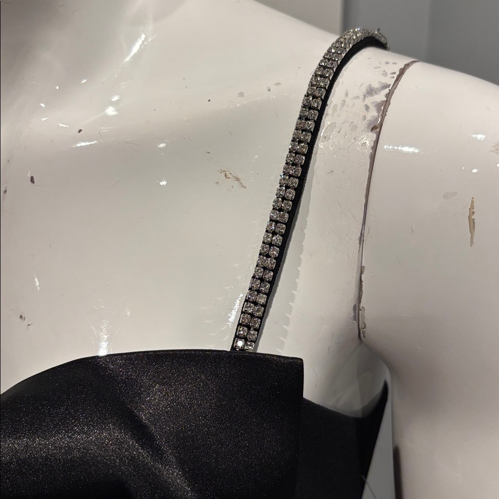 NWOT Eliza J rhinestone strap and bow detail jumpsuit - Picture 7 of 14